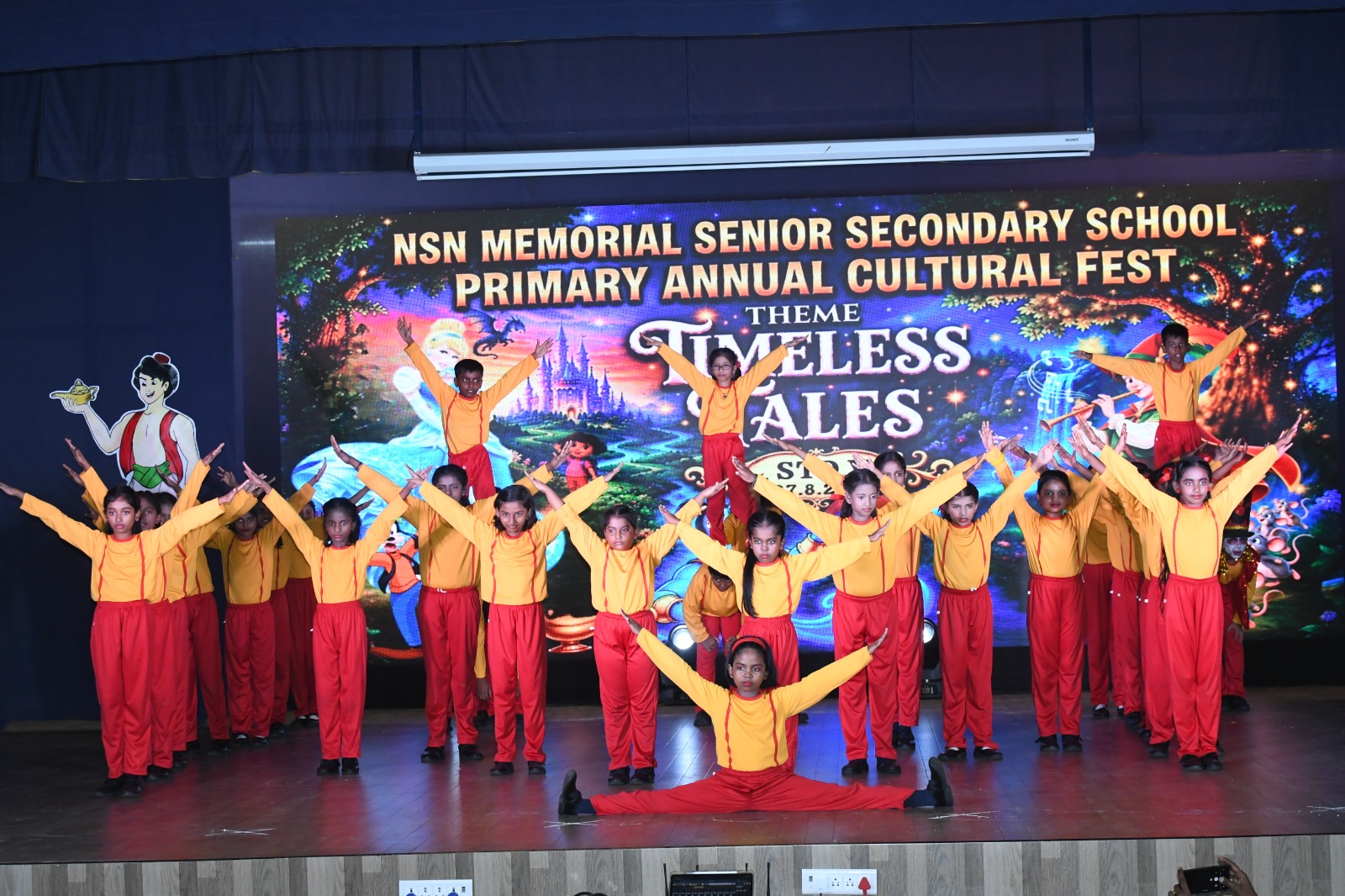 Grand stage performances during the school annual day celebration